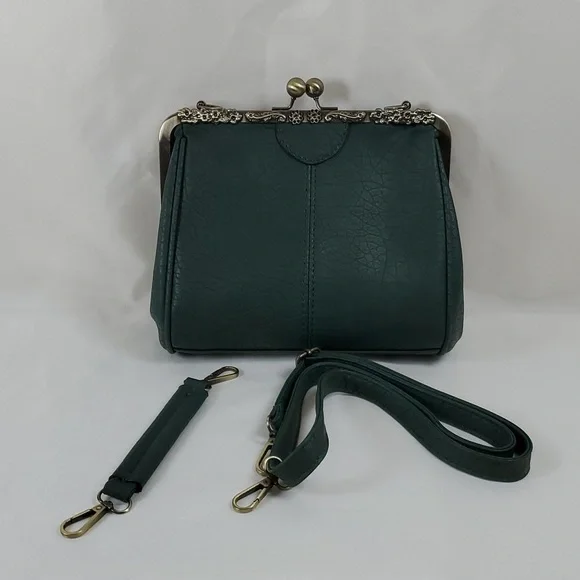 ROUROU Retro Hollow Handbag for Women Leather Shoulder Bag Evening Clutch Bag - Picture 9 of 16